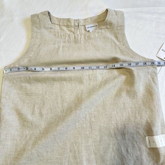 Liz Claiborne Womens Linen Blend Tank Tunic Top Sleeveless Minimalist Sz S New* - Picture 5 of 10